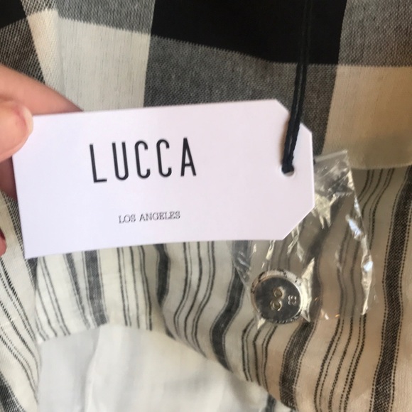 NWT GINGHAM RUSTIC LUCCA CROP TOP SZ.  M - Picture 3 of 4